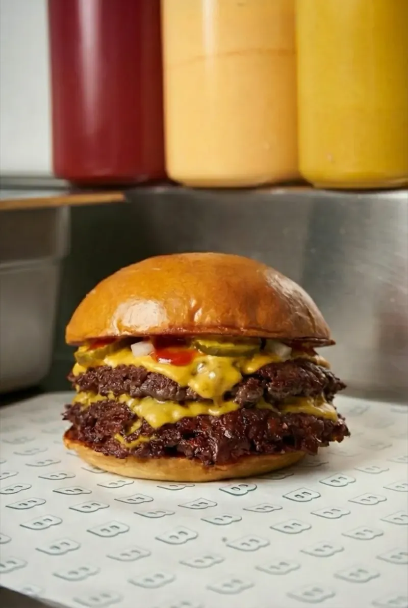Big Smash de Blast con tres carnes y tres quesos americanos